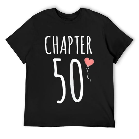 Mens 50th Birthday Gift Idea For Her Chapter 50 T-Shirt Black 4X-Large