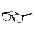 thumbnail image 1 of Mens 52mm TR90 Plastic Rectangle Wood Grain Arm Horn Rim Optical Frame Matte Black, 1 of 4