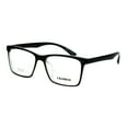 thumbnail image 1 of Mens 52mm TR90 Plastic Rectangle Wood Grain Arm Horn Rim Optical Frame Shiny Black, 1 of 4