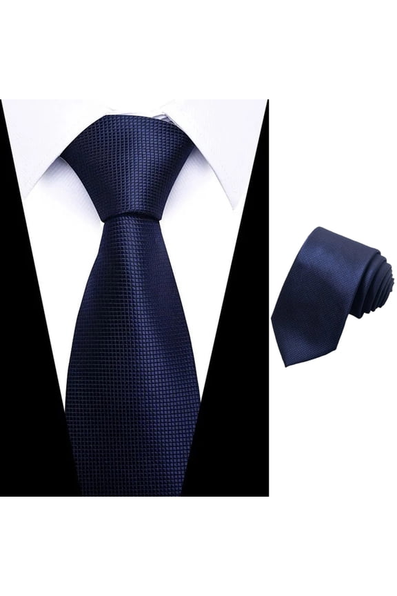 Mens 57 inches Tie Extra Long Necktie For Big and Tall Men Business Wedding,Dark Blue