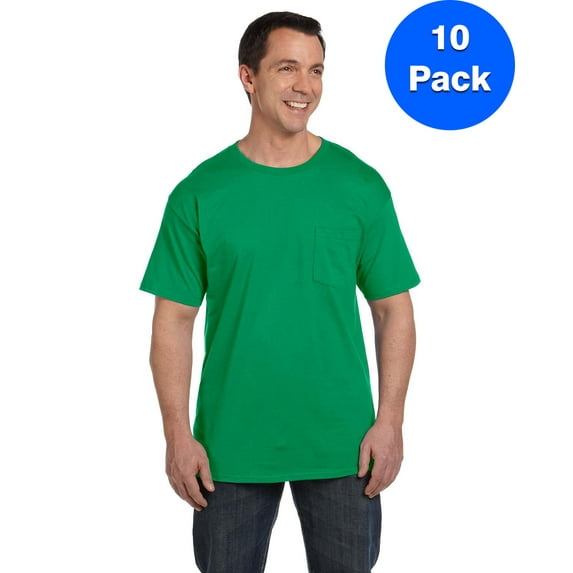 Mens 6.1 oz. Beefy-T with Pocket 5190P (10 PACK)