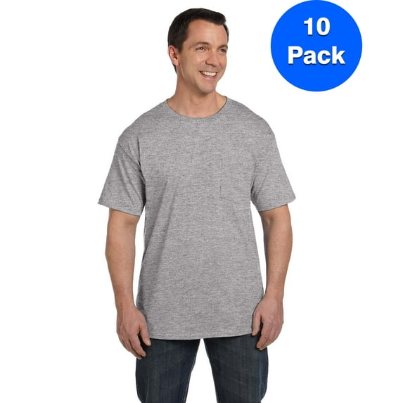 Mens 6.1 oz. Beefy-T with Pocket 5190P (10 PACK)