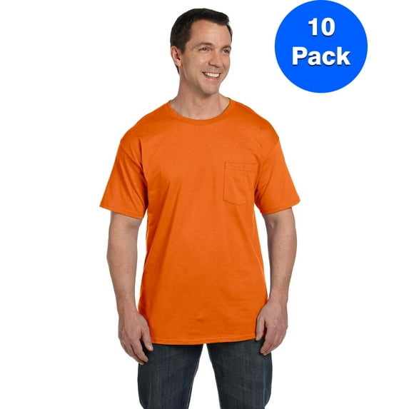 Mens 6.1 oz. Beefy-T with Pocket 5190P (10 PACK)