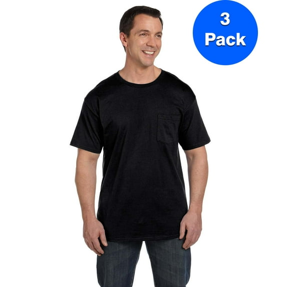 Mens 6.1 oz. Beefy-T with Pocket 5190P (3 PACK)