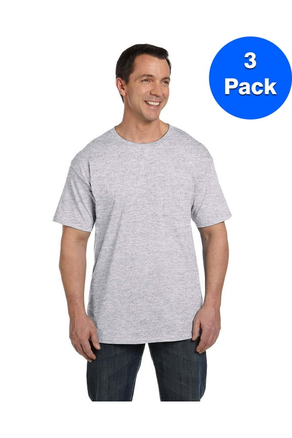 Mens 6.1 oz. Beefy-T with Pocket 5190P (3 PACK)
