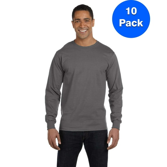 Mens 6.1 oz. Long-Sleeve Beefy-T 5186 (10 PACK)