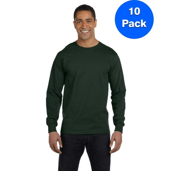 Mens 6.1 oz. Long-Sleeve Beefy-T 5186 (10 PACK)