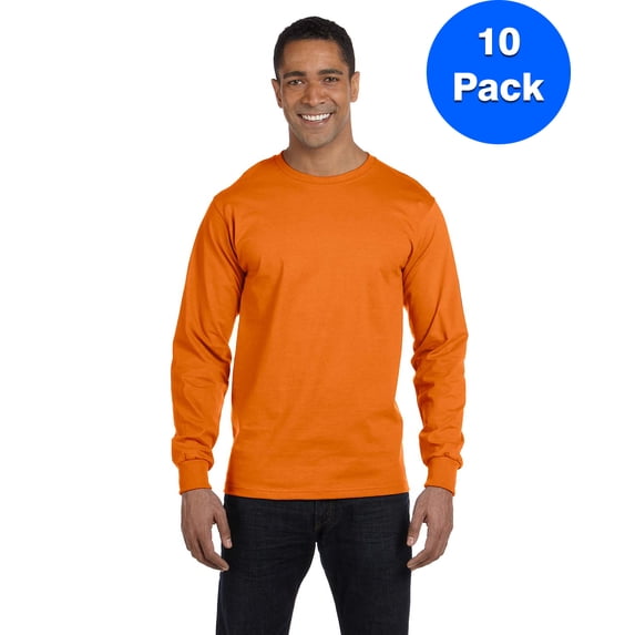 Mens 6.1 oz. Long-Sleeve Beefy-T 5186 (10 PACK)