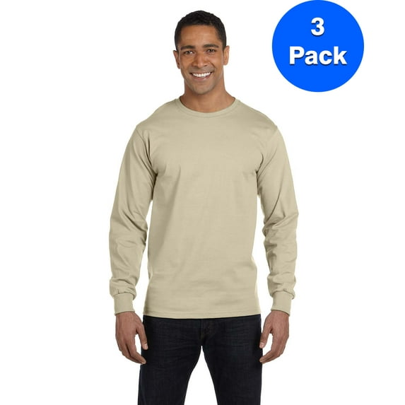 Mens 6.1 oz. Long-Sleeve Beefy-T 5186 (3 PACK)
