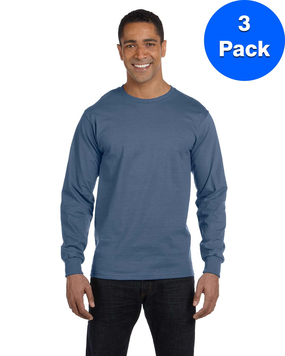 Mens 6.1 oz. Long-Sleeve Beefy-T 5186 (3 PACK)