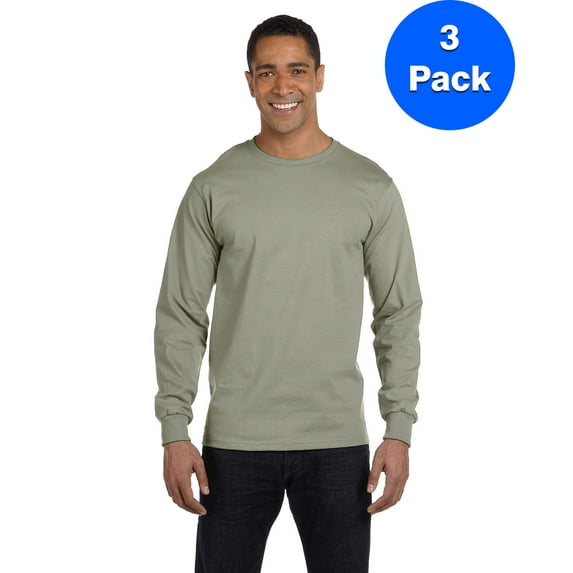 Mens 6.1 oz. Long-Sleeve Beefy-T 5186 (3 PACK)