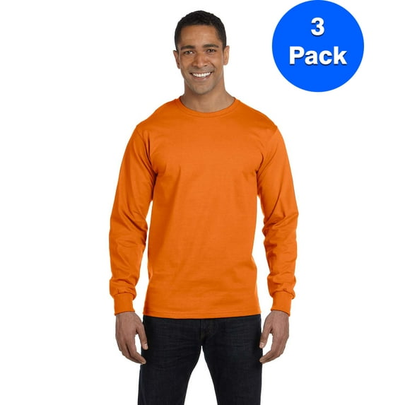 Mens 6.1 oz. Long-Sleeve Beefy-T 5186 (3 PACK)
