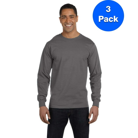 Mens 6.1 oz. Long-Sleeve Beefy-T 5186 (3 PACK)