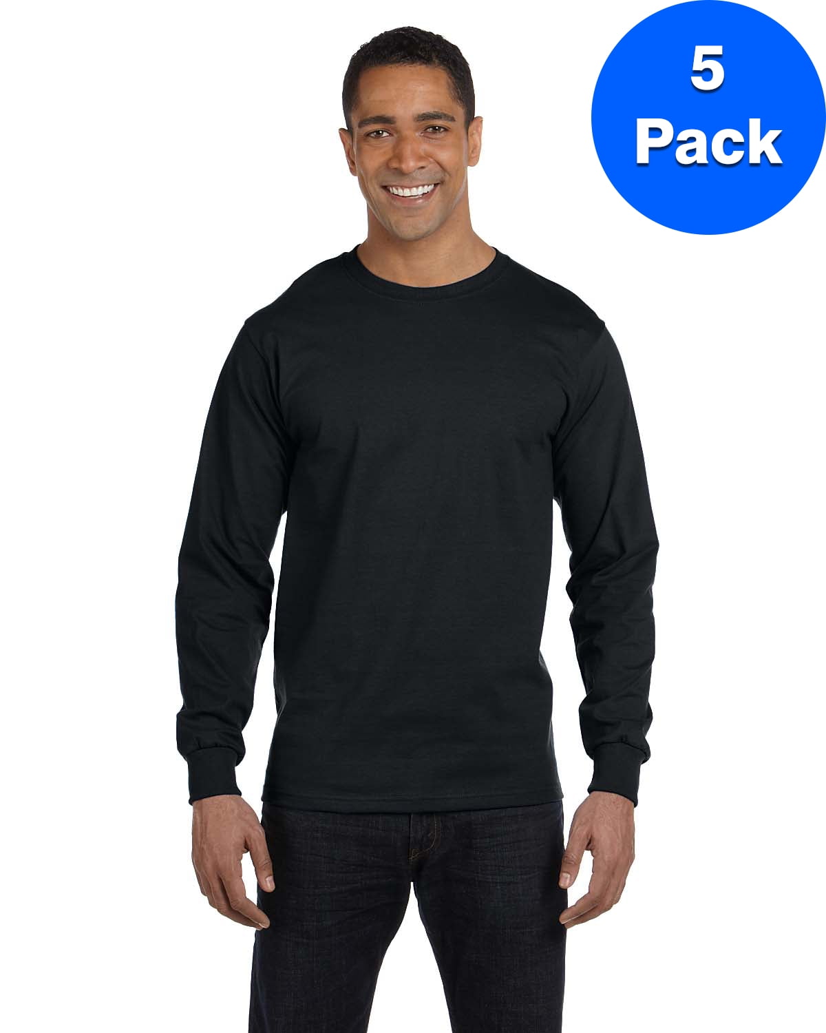 Mens 6.1 oz. Long-Sleeve Beefy-T 5186 (5 PACK)