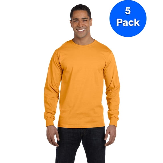 Mens 6.1 oz. Long-Sleeve Beefy-T 5186 (5 PACK)
