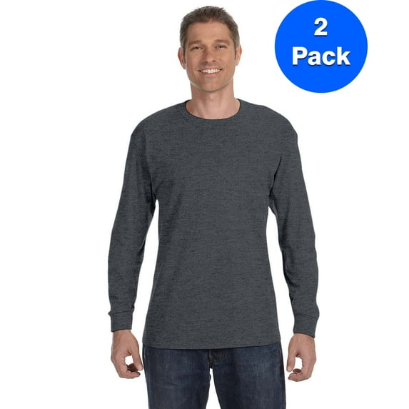 Mens 6.1 oz. Tagless ComfortSoft Long-Sleeve T-Shirt 5586 (2 PACK)