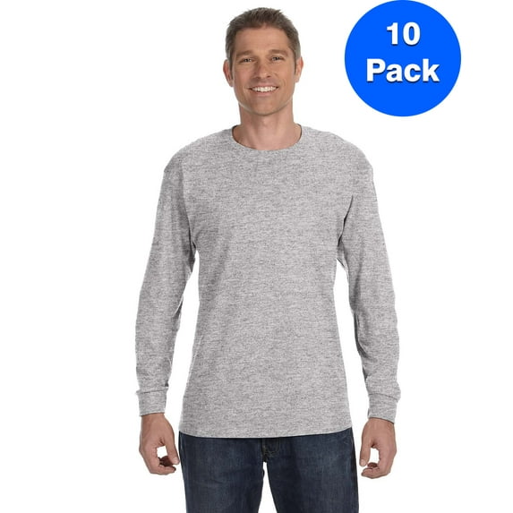 Mens 6.1 oz. Tagless ComfortSoft Long-Sleeve T-Shirt 5586 (5 PACK)