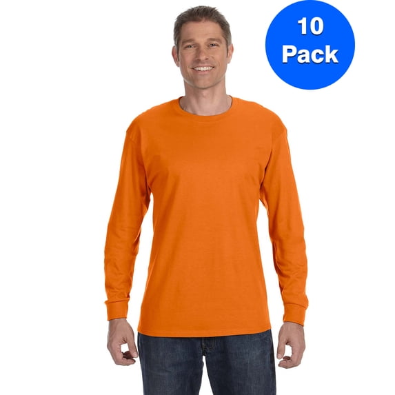 Mens 6.1 oz. Tagless ComfortSoft Long-Sleeve T-Shirt 5586 (5 PACK)