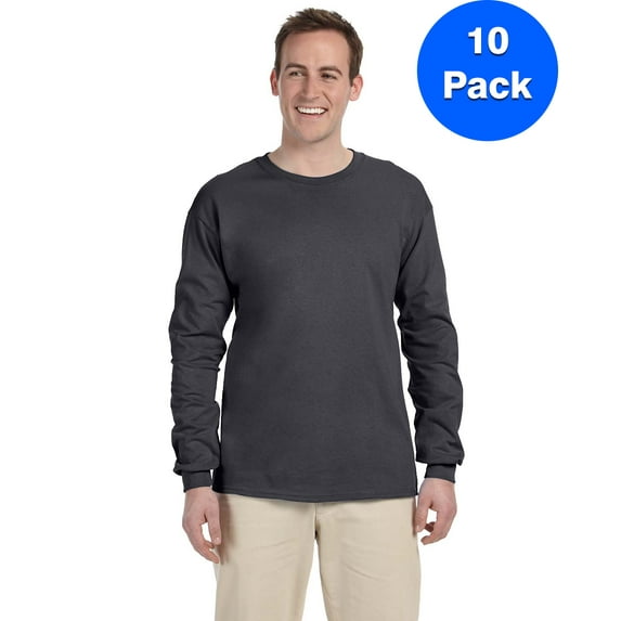 Mens 6.1 oz. Ultra Cotton Long-Sleeve T-Shirt 10 Pack