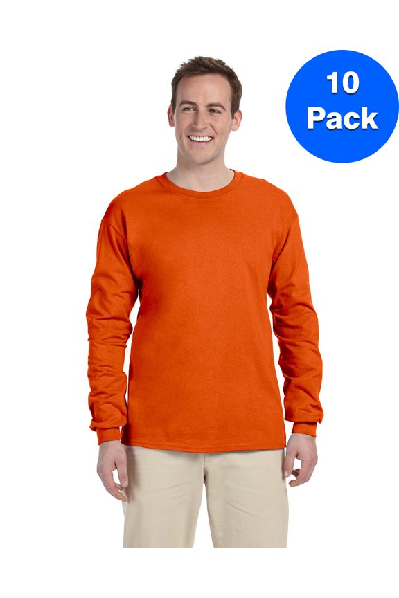 Mens 6.1 oz. Ultra Cotton Long-Sleeve T-Shirt 10 Pack