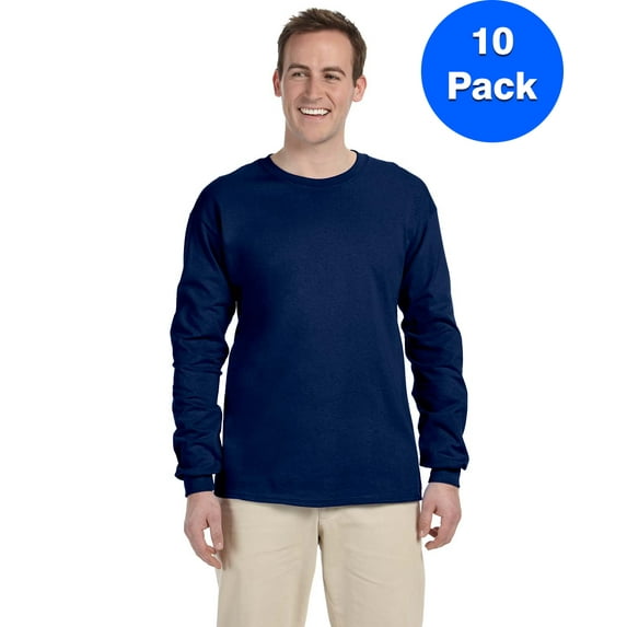 Mens 6.1 oz. Ultra Cotton Long-Sleeve T-Shirt 10 Pack