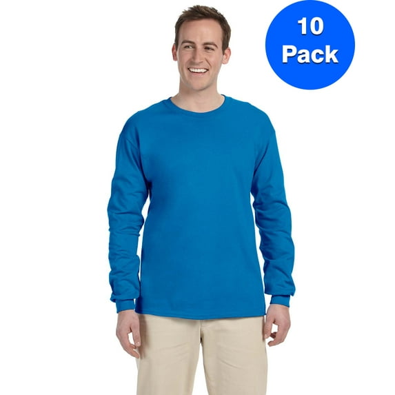 Mens 6.1 oz. Ultra Cotton Long-Sleeve T-Shirt 10 Pack