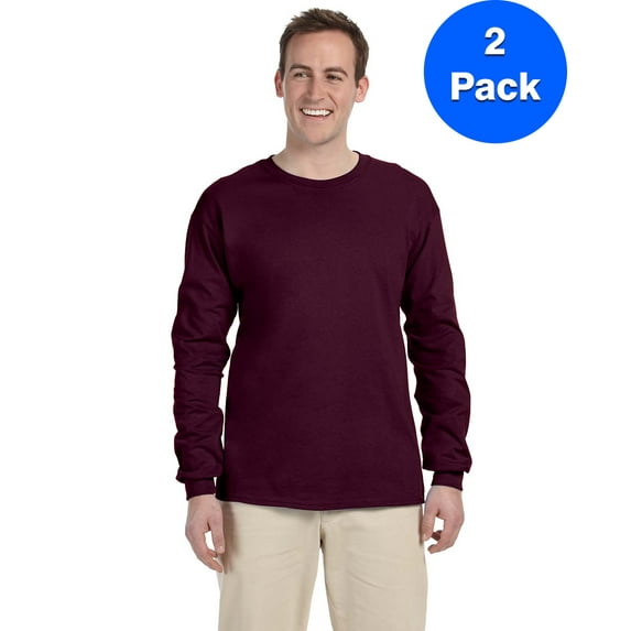 Mens 6.1 oz. Ultra Cotton Long-Sleeve T-Shirt 2 Pack
