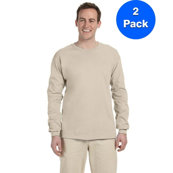 Mens 6.1 oz. Ultra Cotton Long-Sleeve T-Shirt 2 Pack