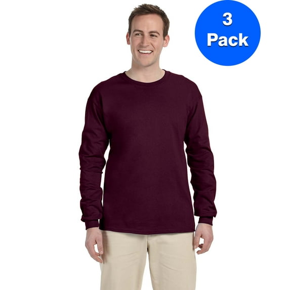 Mens 6.1 oz. Ultra Cotton Long-Sleeve T-Shirt 3 Pack