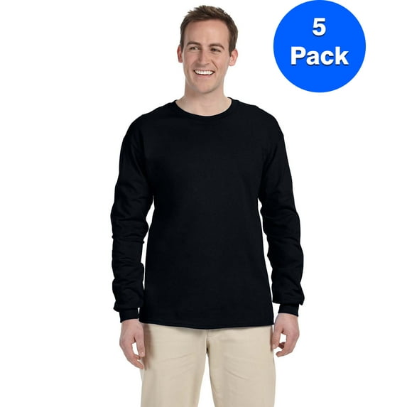 Mens 6.1 oz. Ultra Cotton Long-Sleeve T-Shirt 5 Pack