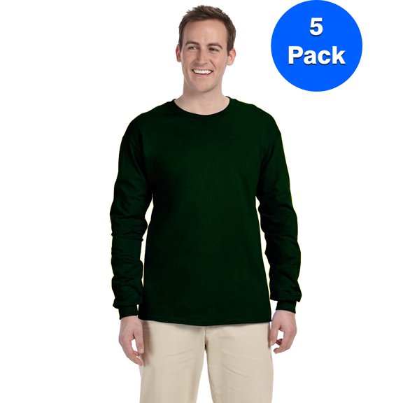 Mens 6.1 oz. Ultra Cotton Long-Sleeve T-Shirt 5 Pack