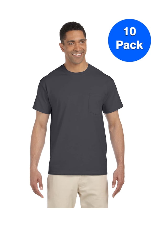 Mens 6.1 oz. Ultra Cotton Pocket T-Shirt 10 Pack