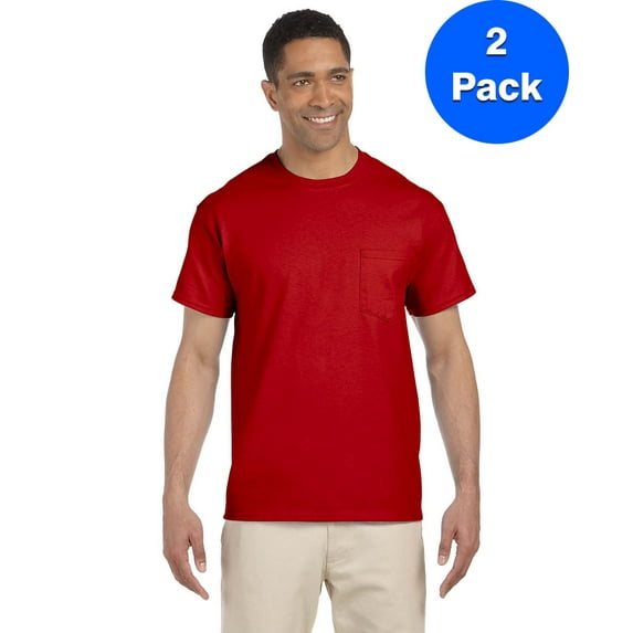 Mens 6.1 oz. Ultra Cotton Pocket T-Shirt 2 Pack