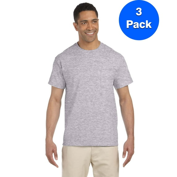 Mens 6.1 oz. Ultra Cotton Pocket T-Shirt 3 Pack