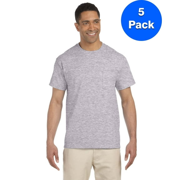 Mens 6.1 oz. Ultra Cotton Pocket T-Shirt 5 Pack
