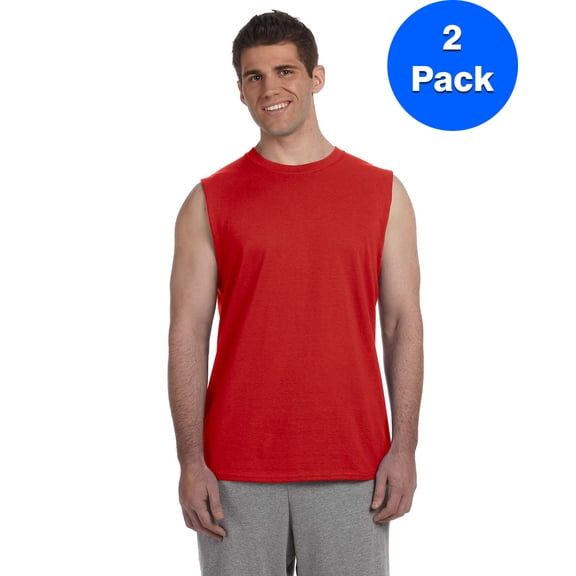 Mens 6.1 oz. Ultra Cotton Sleeveless T-Shirt 2 Pack