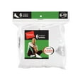 thumbnail image 1 of Mens 6-Pack Socks Ankle Cushion  Hanes Fits shoe sizes 12-14 Athletic White Black, 1 of 3