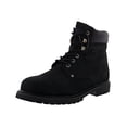 thumbnail image 1 of Mens 6” Waterproof Full Grain Leather Slip Resistant Steel Toe Work Boots, Black, 5M, 1 of 6
