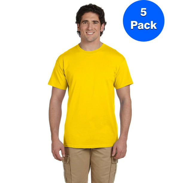 Mens 6 oz. Ultra Cotton T-Shirt 5 Pack - Walmart.com