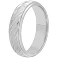thumbnail image 1 of Mens 6MM Sterling Silver Swirl Pattern Ring - Mens Wedding Band, 1 of 4