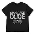 thumbnail image 1 of Mens 6th Grade Dude In Sunglasses Back to School Sixth Grader T-Shirt Black, 1 of 5