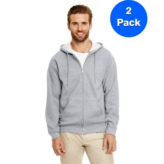 Mens 7.75 oz. Heavy Blend? 50/50 Full-Zip Hood 2 Pack