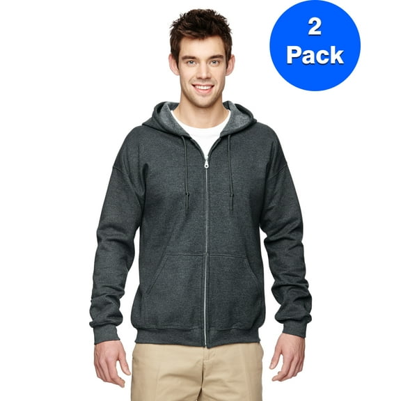 Mens 7.75 oz. Heavy Blend? 50/50 Full-Zip Hood 2 Pack