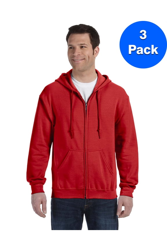 Mens 7.75 oz. Heavy Blend? 50/50 Full-Zip Hood 3 Pack