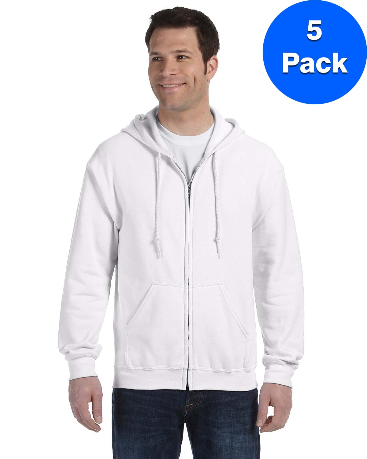 Mens 7.75 oz. Heavy Blend? 50/50 Full-Zip Hood 5 Pack