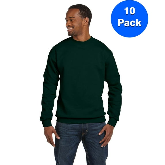 Mens 7.8 oz. ComfortBlend EcoSmart 50/50 Fleece Crew P1607 (10 PACK)