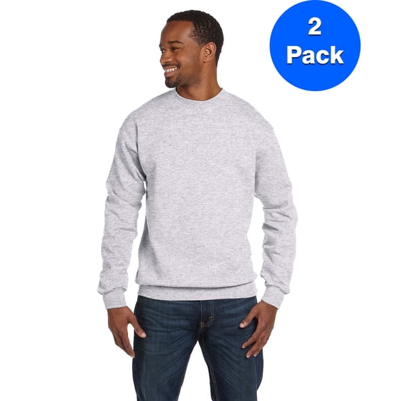 Mens 7.8 oz. ComfortBlend EcoSmart 50/50 Fleece Crew P1607 (2 PACK)