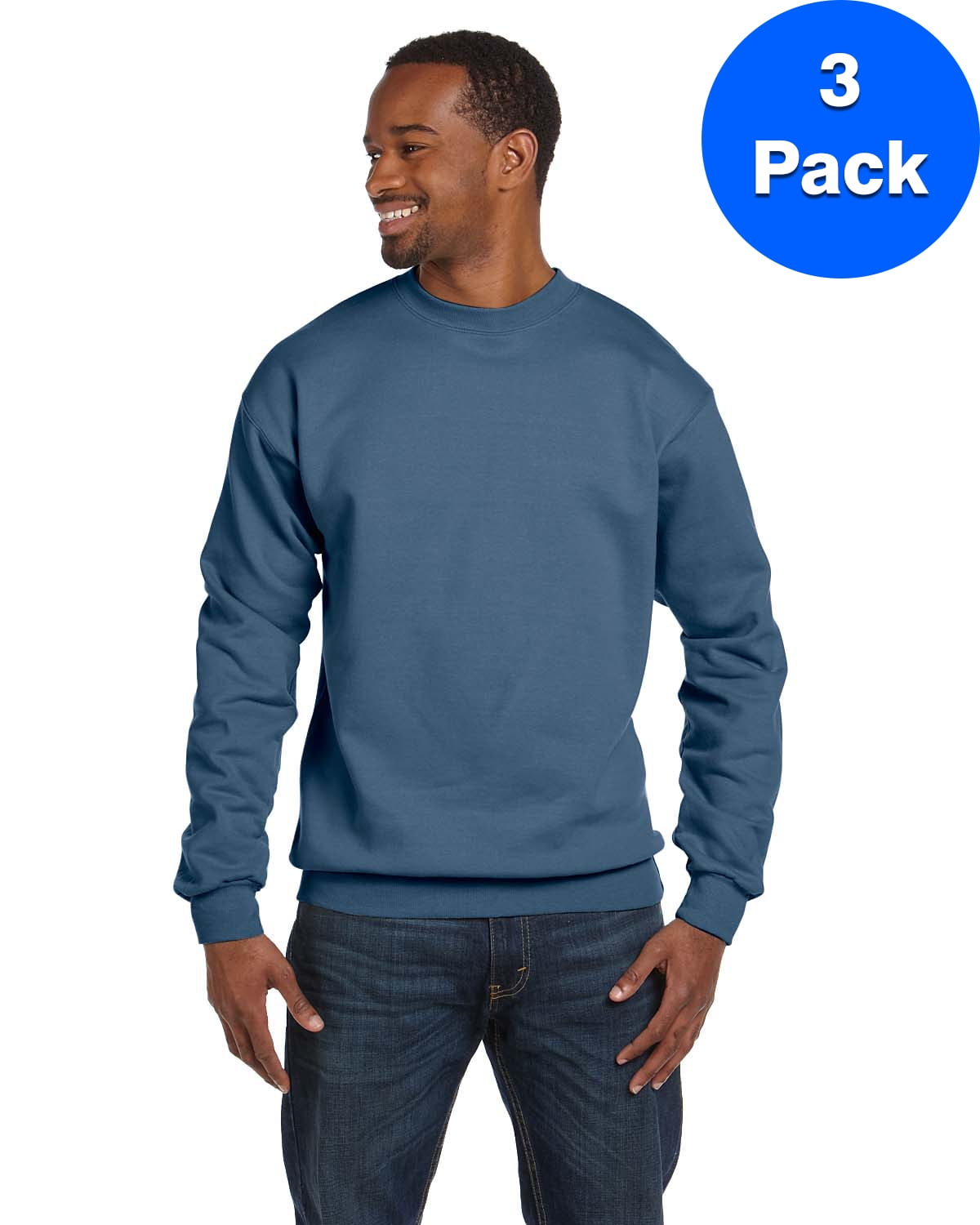 9.3 Oz. 50/50 Fleece Crew (G120) White, 2XL – Pack Of 12, Unisex Basic Fleece Sweatshirts