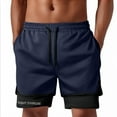 thumbnail image 1 of Mens 7" Lightweight Golf Shorts Drawstring Elastic Waist Sport Shorts Knee Length Baggy Relaxed Fit Sweatpants Workout Running Gym Shorts With Pockets, 1 of 6