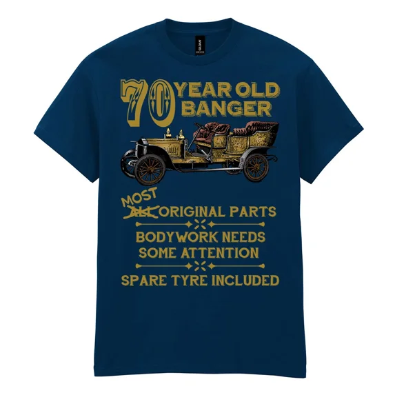 Mens 70Th Birthday T-Shirt 70 Year Old Banger Classic Seventy Gift Top, All Sizes S-5Xl